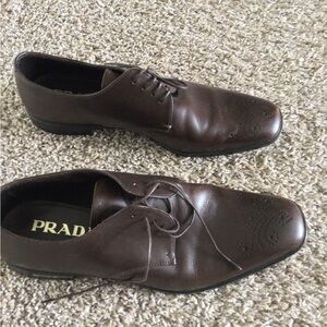 Prada Men's Dark Brown Oxford Shoes